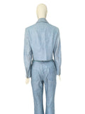 Dior blue ostrich embossed set, FW 2000