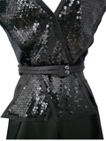 Giorgio Armani black sequin ensemble, early 90s