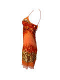 Dolce Gabbana orange sequin dress, c 2004