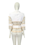 Dior leather and sheer lace jacket, SS 2005