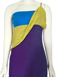 Versace colour block runway gown, FW 1997