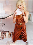 Versace runway logo belted dress, Spring 2005
