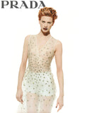 Prada sheer embroidered halter dress, SS 1995