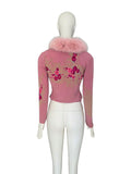 Blumarine fur cardigan,