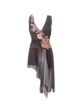 Ema Savahl floral applique dress, early 2000s