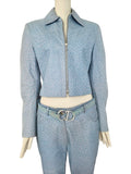 Dior blue ostrich embossed set, FW 2000