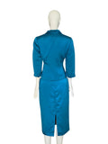 Blumarine blue runway suit, FW 2000