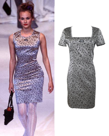 D&G silver runway dress, FW 1996