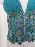 Ema Savahl floral applique corset