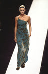 Emporio Armani teal runway gown, FW 1998