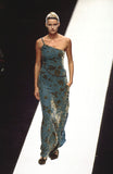 Emporio Armani teal runway gown, FW 1998