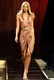 Versace runway logo belted dress, Spring 2005