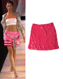 Emporio armani pink sequin skirt, SS 2004