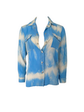 Celine blue runway tie dye shirt, SS 2000