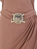 Versace runway logo belted dress, Spring 2005