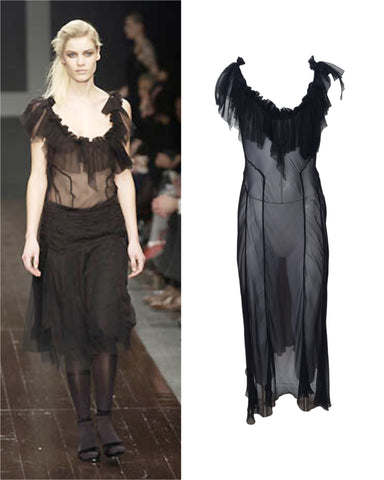 Alberta Ferreti sheer runway dress, FW 2002