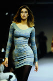 Alaia abtract floral bodycon dress, FW 1990
