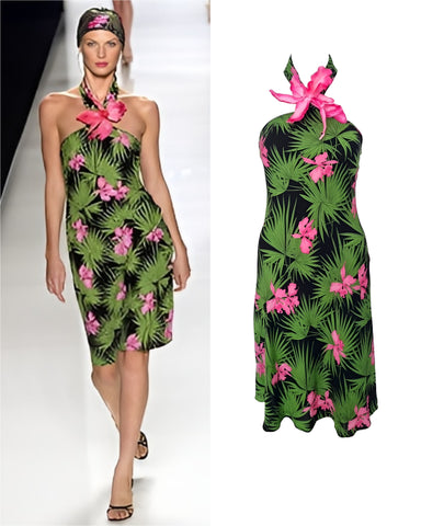 Celine hibiscus runway dress, SS 2004