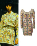 Alaia abtract floral bodycon dress, FW 1990