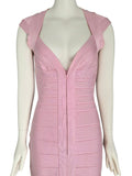 Herve Leger pink bandage dress, c 2007