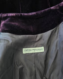 Emporio Armani velvet coat, FW 2000
