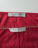 Miu Miu red 90s ensemble