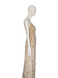 Gold escada embellished gown, c 2000
