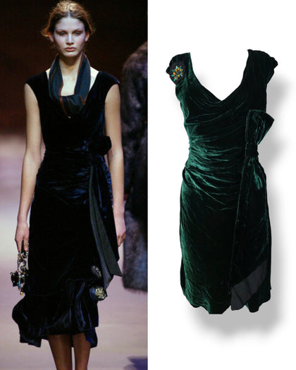 Prada velvet dress, FW 2004