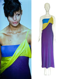 Versace colour block runway gown, FW 1997