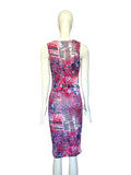 John Galliano floral newspaper dress