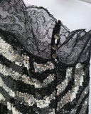 Celine zebra sequin runway dress, FW 2003