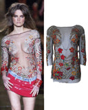 Roberto Cavalli sheer embellished top, SS 2003