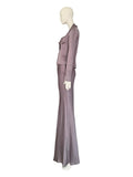Christian Dior two piece gown with rose motif
