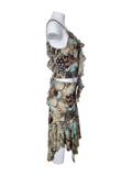 Robert Cavalli feather print set, SS 2004
