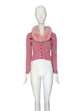 Blumarine fur cardigan,