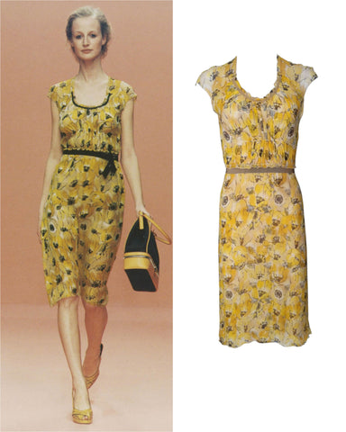 Prada sunflower runway dress, FW 2000