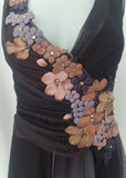 Ema Savahl floral applique dress, early 2000s