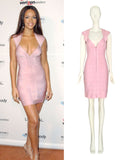 Herve Leger pink bandage dress, c 2007