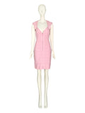 Herve Leger pink bandage dress, c 2007