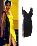 Versace leather runway dress, FW 1997