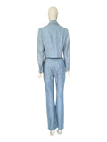 Dior blue ostrich embossed set, FW 2000