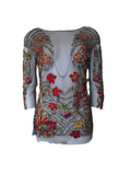Roberto Cavalli sheer embellished top, SS 2003