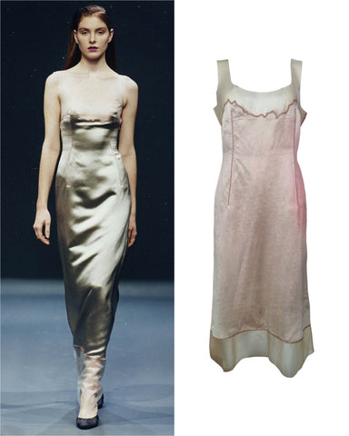 Prada runway dress with latex trim, SS 1998
