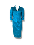 Blumarine blue runway suit, FW 2000