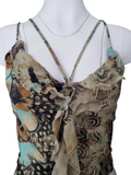 Robert Cavalli feather print set, SS 2004
