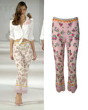Escada pink embellished runway pants, SS 2001