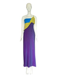 Versace colour block runway gown, FW 1997