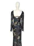 Dior camouflage maxi dress, SS 2001