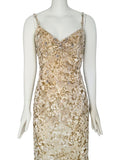Gold escada embellished gown, c 2000
