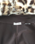 Alaia leopard print fur trim dress, FW 1990